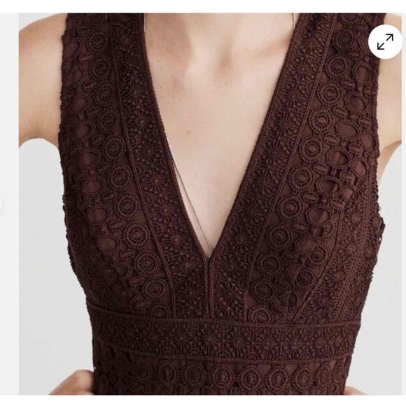 Abercrombie & Fitch Lace Crochet V-Neck Skater Dress Black Size 2 - Picture 15 of 16